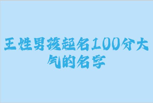 王姓男孩起名100分大气的名字